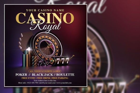 Casino Royal Social Media Post Template & Editable Invitations