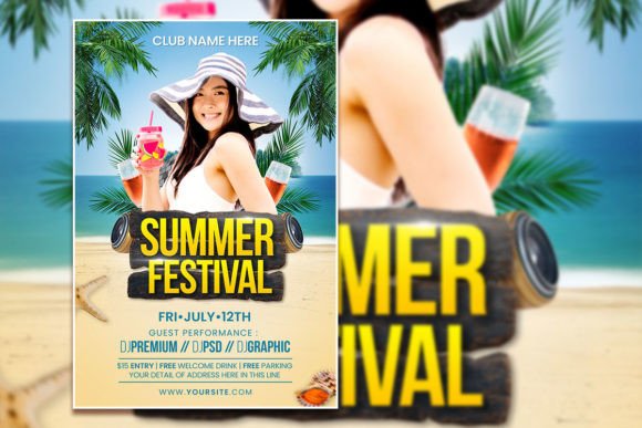 Create a Vibrant Summer Festival Flyer or Poster Template