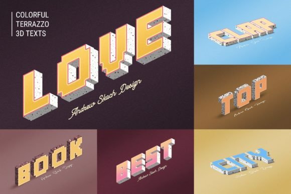 Create Vibrant, Textured Typography with Colorful Terrazzo Text Effects