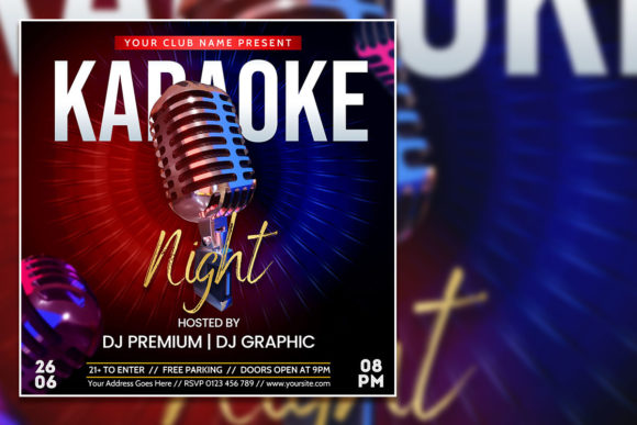 Design Your Next Event with a Karaoke Night Social Media Post Template