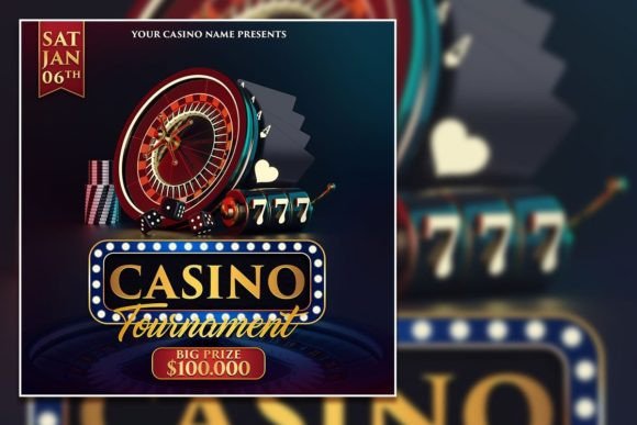 Effortless Casino Night Invitations & Social Media Designs