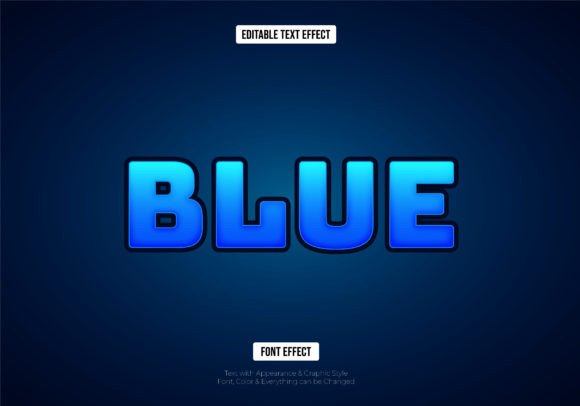 Glowing Blue Editable Text Effect