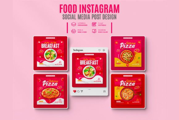 Professional Pizza Fast Food Instagram Social Post