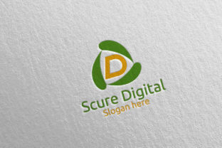 Secure Digital Letter D Logo: A Modern Design Asset