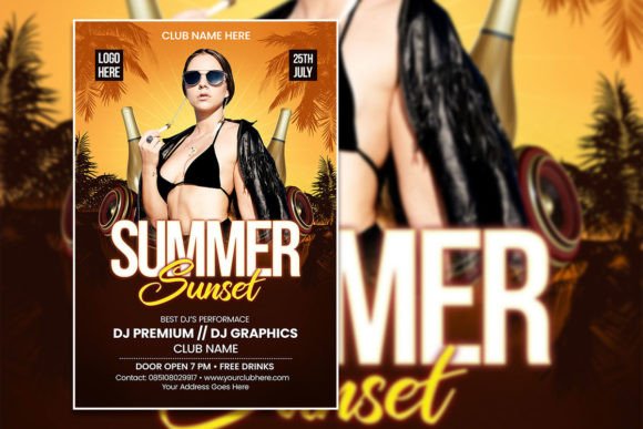 Summer Sunset Flyer Template: Your Perfect Party Invite