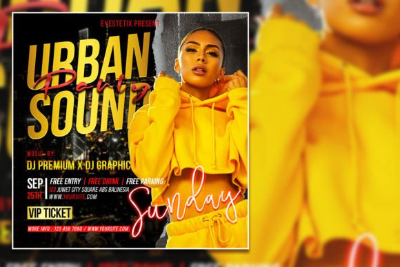 Urban Sound Party: Social Media Post & Flyer Template
